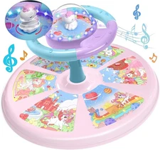 Unicorn Twist Sit and Spin Toys for Toddlers 18+ Months, Dino 360° Spin Twister