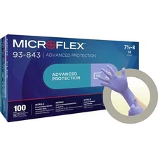 Ansell 93843070 MICROFLEX 100pc Nitrile Disposable Glove Size (Gloves): S, 6