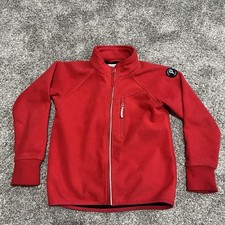 Polarn O. Pyret Windproof Fleece Full Zip Jacket Sweden Kids 116 5-6 years Red