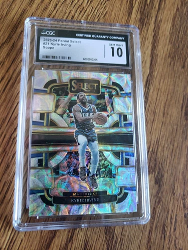 2023-24 Panini Select #21 Kyrie Irving Scope Prizm Dallas CGC Gem Mint 10 Pop 1