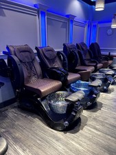 Luxury Massage Pedicure Chair with Foot Spa Basin Amd Hand Drying Station