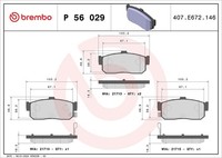 Brembo Bremsbelagsatz, Scheibenbremse Hinterachse U.A. FüR Infiniti, Nissan