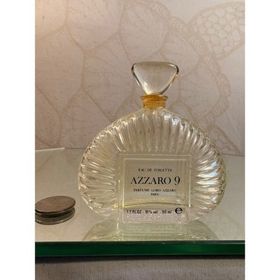 Azzaro 9 Eau de Toilette Perfume 50ml 1.7 oz Glass Bottle Vintage