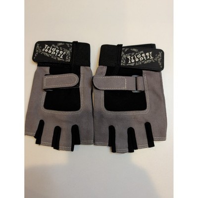 Trigger Point Fingerless Weightlifting Training Gloves Wrist Support Gray Black