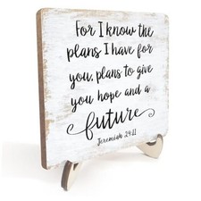 Motivational Wood Sign Rustic Desk Decor Home Cubicle Office Decor Work AFuture