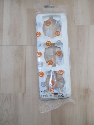 3xGunsan - Dreier Rahmen Steckdose - White - Triple Frame - Neu - 01231164000143