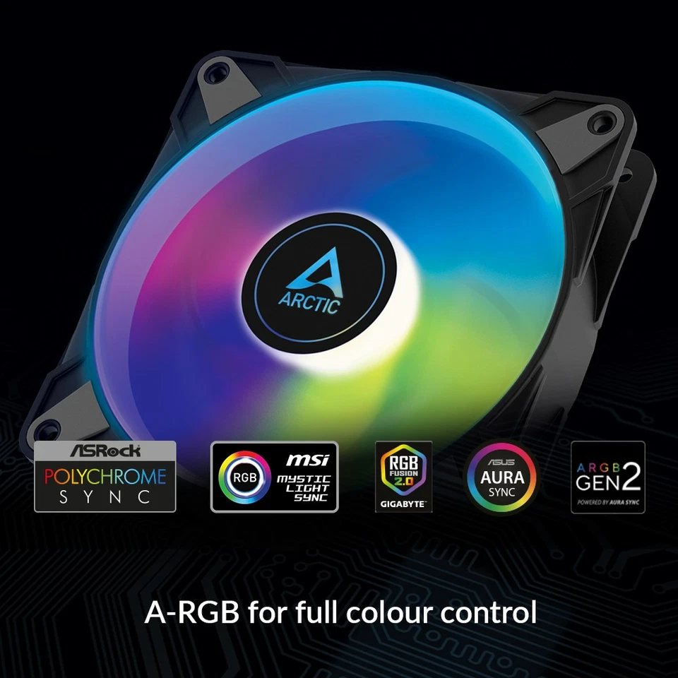 ARCTIC P12 PWM PST A-RGB (Black) 120 mm PWM case fan static pressure PC - Image 2 of 4