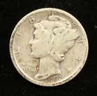 1925-D Mercury Dime 10C Silver VG Raw (#SLC00390)