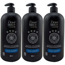Dove Shower Gel Cleam Comfort 3 x 900ml XXL Bottle with Dispenser Vegan 24H Care