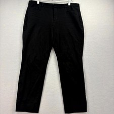 Banana Republic Sloan Curvy Fit Pants Womens 14 Fits 36x25* Black Straight Crop