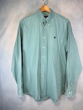 Christian Dior Monsieur Vintage Men's Logo Button Up Shirt Sage Green M 