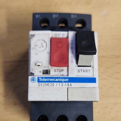 #104 Telemecanique GV2ME20 Manual Motor Starter 13-18A Pushbutton Open IEC