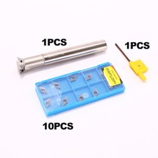 Dovetail Milling Tool Holder 16mm 60&deg; 25mm 2 Flutes Carbide Insert DCMT070204