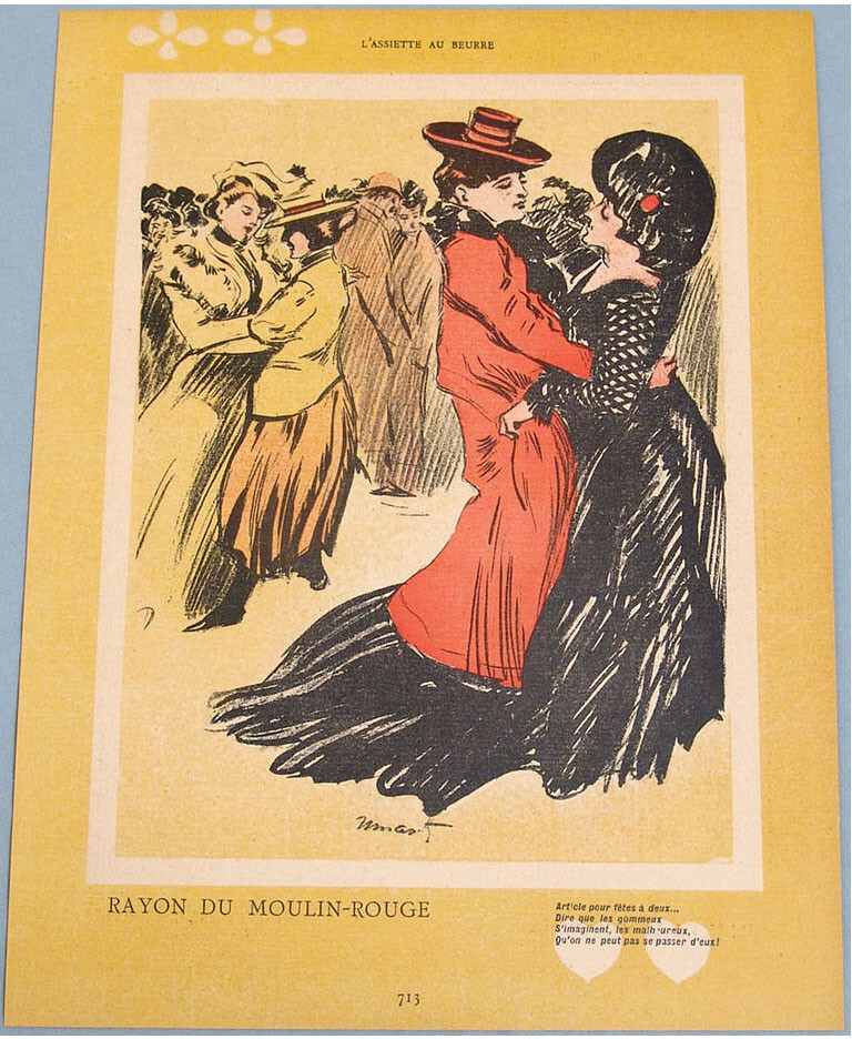 c1900 Print - L'ASSIETTE AU BEURRE French Dancers Moulin-Rouge Bars ...