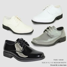VANGELO New Boy Dress Shoe TUX-1 Tuxedo Wedding, Prom, Formal Event Wrinkle Free