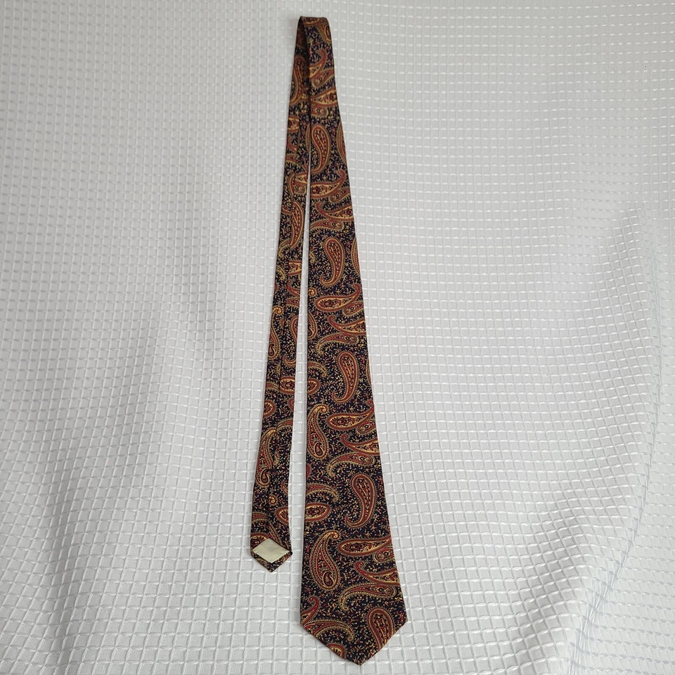 Б/у в отличном состоянии винтажный мужской галстук Liberty of London сделано в США 100% шелк синий пейсли 57 дюймов x 3 дюйма - Изображение 3 из 4