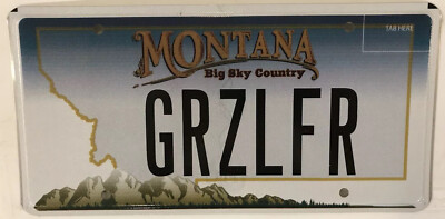 Vanity GRIZLY BEAR FUR license plate Brown Color Warm Blanket Coat National Park