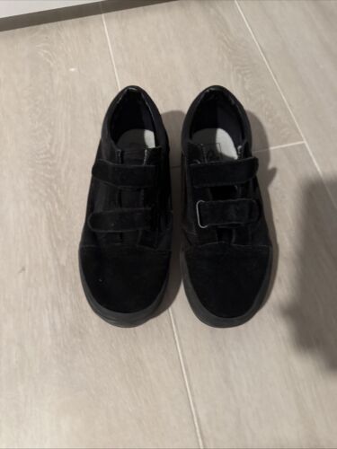 Vans Off the Wall Youth Shoes - Black Suede - US Size 3