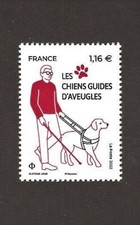 FRANCE 2022 Timbre N° 5623 LES CHIENS GUIDES D'AVEUGLES NEUF ** LUXE MNH