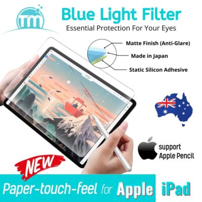 【TM】 Anti Blue Light UV Screen Protector Paper-feel-touch for iPad  (Aust) Australia