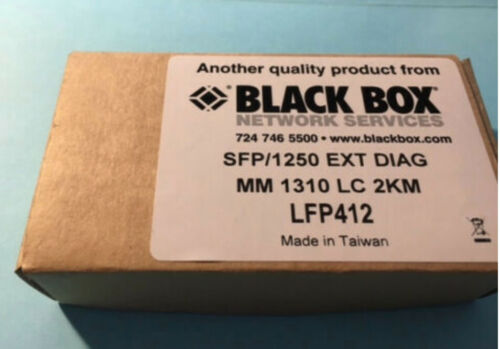 Lot 2 Modules SFP fibre black box LFP412 SFP/1250 ext DIAG 1310MM 2 KM - Photo 1/3