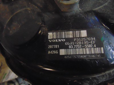 Volvo V70 2008 Brake Booster Servo P31257694 Rag66977 for sale 