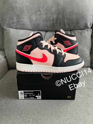 Nike Air Jordan 1 Mid Atmosphere Pink GS Size 6.5Y with Receipt