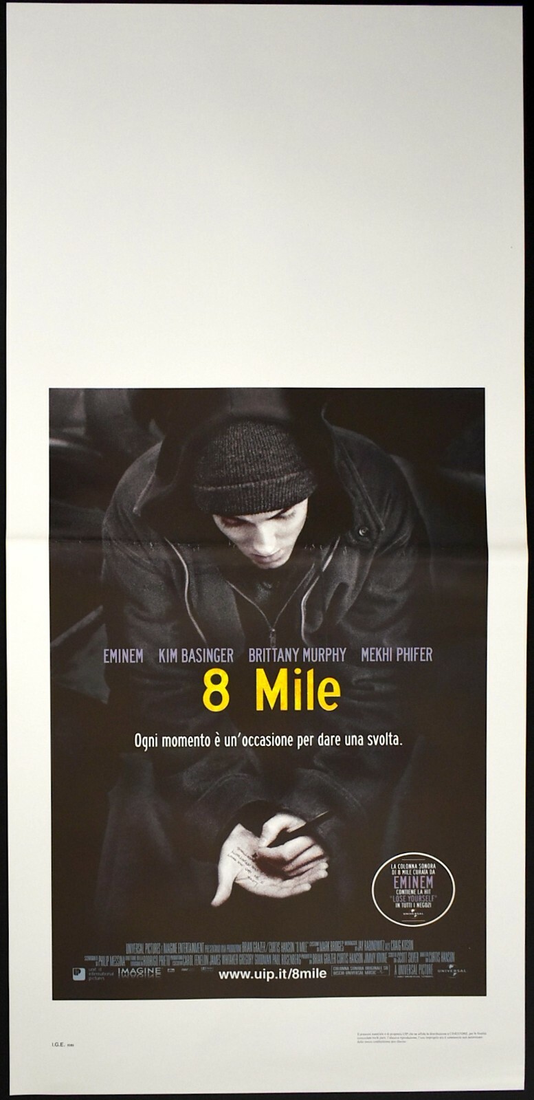Locandina originale film 8 Mile (2002) - Regia di Curtis Hanson