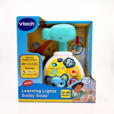 Vtech BABY LEARNING TOY Lights Sudsy Soap Pump Trainer MUSIC Colors Light VIDEO