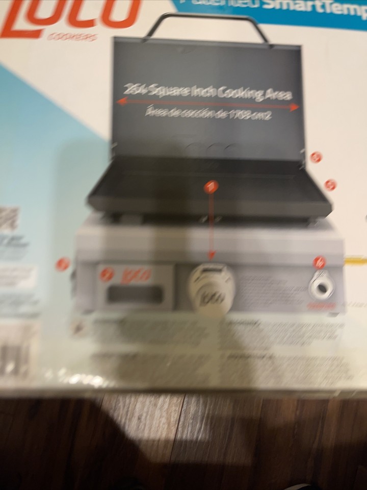 LOCO LCG1STTC16 Portable Tabletop Propane Grill Top Griddle Beige