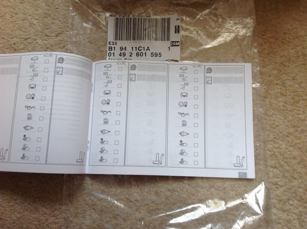New Mini Cooper S Service Book – Unused, Multi-Language, All Models, Genuine MINI Literature