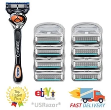Gillette Fusion Flexball Razor 8 Refill Cartridges Handle 5 Blades flex ball 4