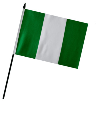 Nigeria Handflagge (9'' x 6'')