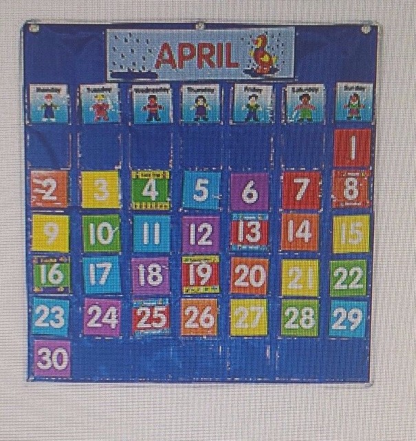 Calendar Pocket Chart Classroom or Home school eBay