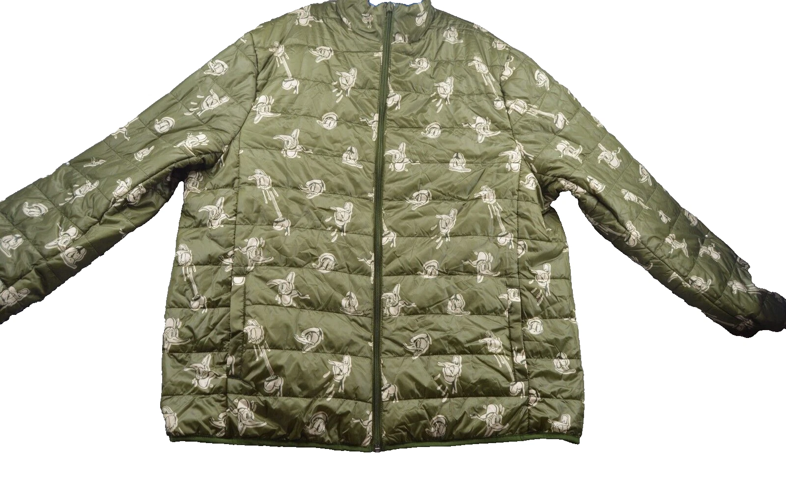 Disney Donald Duck Windbreaker Jacket Size XL Mens Black Reversible Outdoor NEW