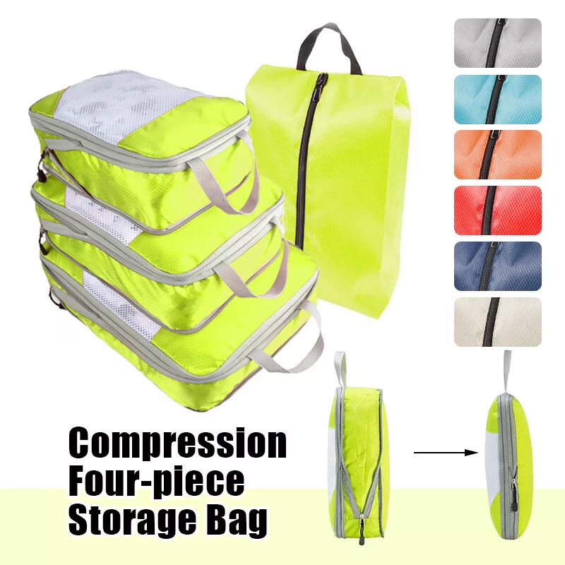 Mesh Luggage Organiser Packing Cubes 4pcs/Set Travel Compression