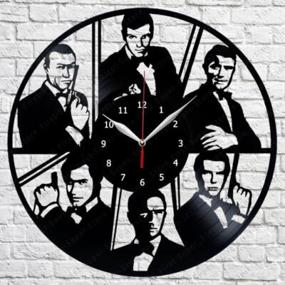 James Bond Agent 007 Vinyl Record Wall Clock Fan Art Decor 12''(30cm ...