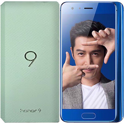 Honor 9 4G/LTE Blue 128GB + 6GB Dual-SIM Factory Unlocked GSM NEW