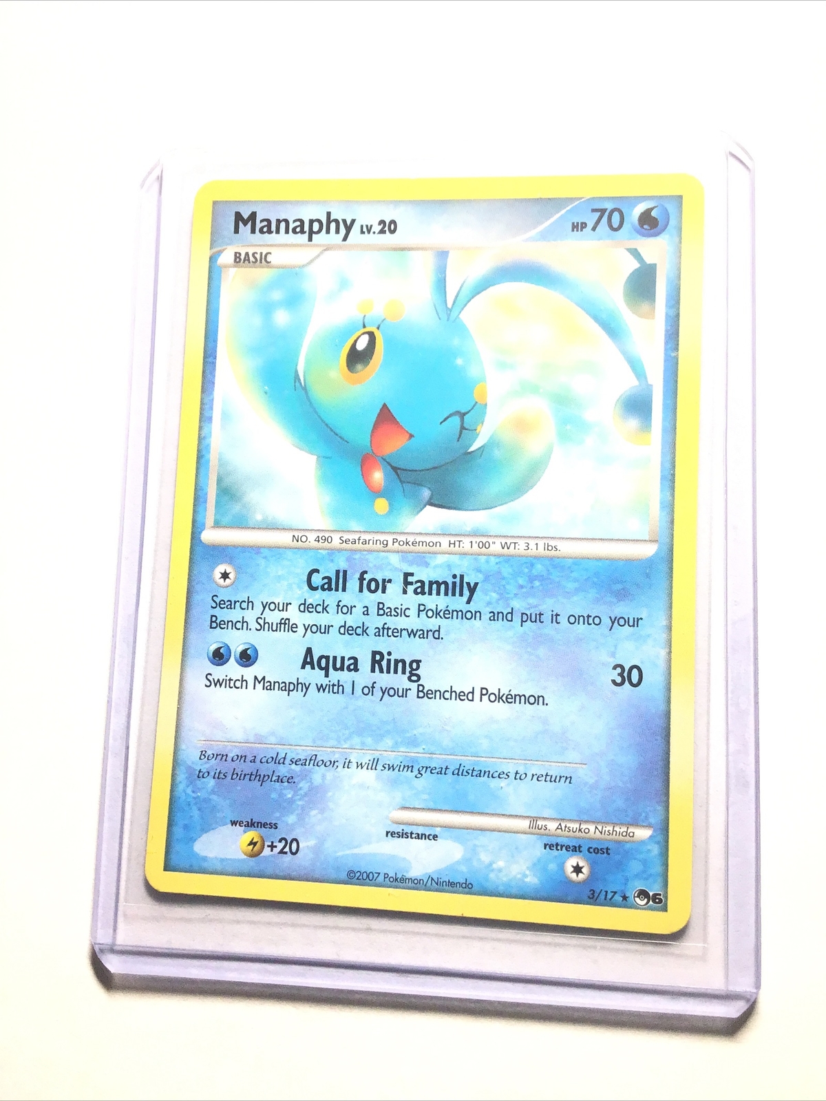 MANAPHY - 3/17 - Pop Series 6 - Promo - Rare - Pokemon Card - NM