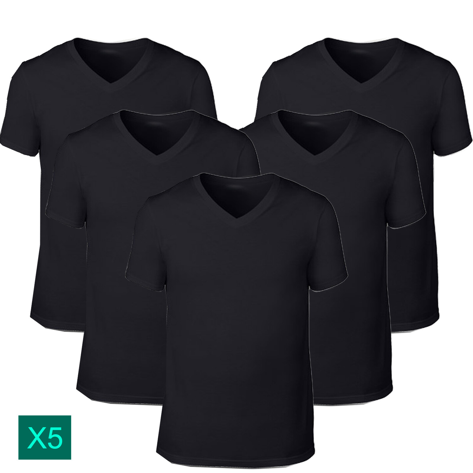 Bonds Multi Pack V Neck Raglan Blank Plain Basic Mens Black T‑shirt Tee