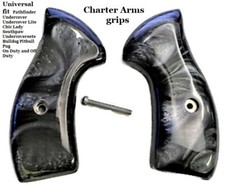 fits all Charter Arms Grips universal fit Black Fire Pearl 
