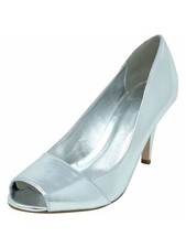 PEEP TOE 3" HEEL METALLIC PUMPS FOR WOMEN