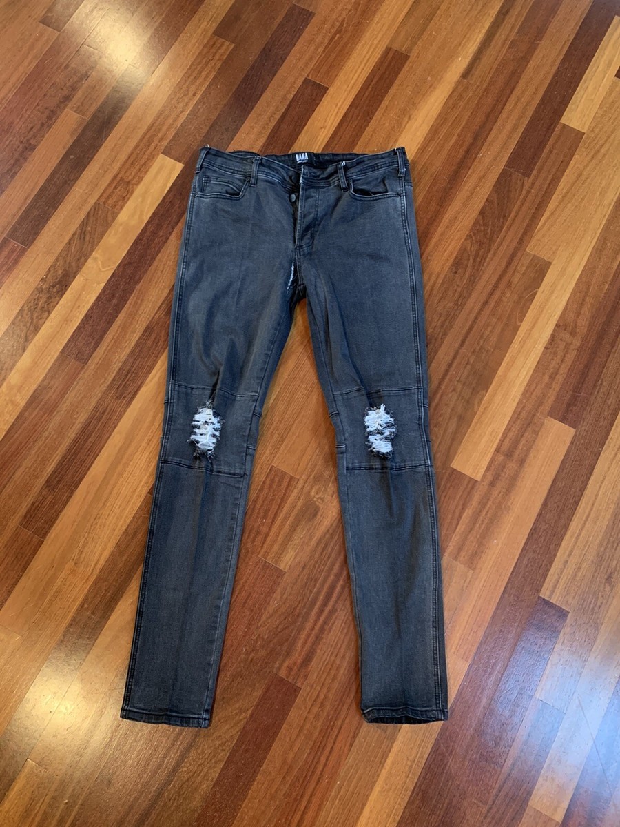 Nana Nana Judy The Legacy Black Slim Fit Distressed Jeans Size