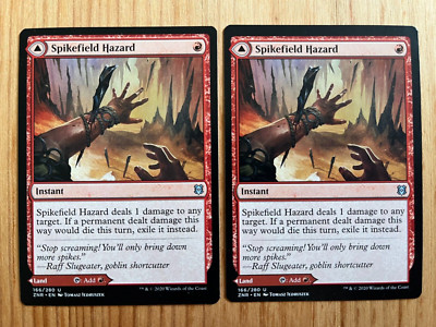 MTG Magic 2x Spikefield Hazard (Zendikar Rising) M/NM Eng
