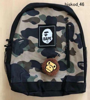 BAPE KIDS A Bathing Ape CAMO Backpack & Milo Charm