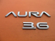 07 08 09 SATURN AURA 3.6 REAR TRUNK LID GATE EMBLEM LOGO BADGE SIGN SYMBOL SET