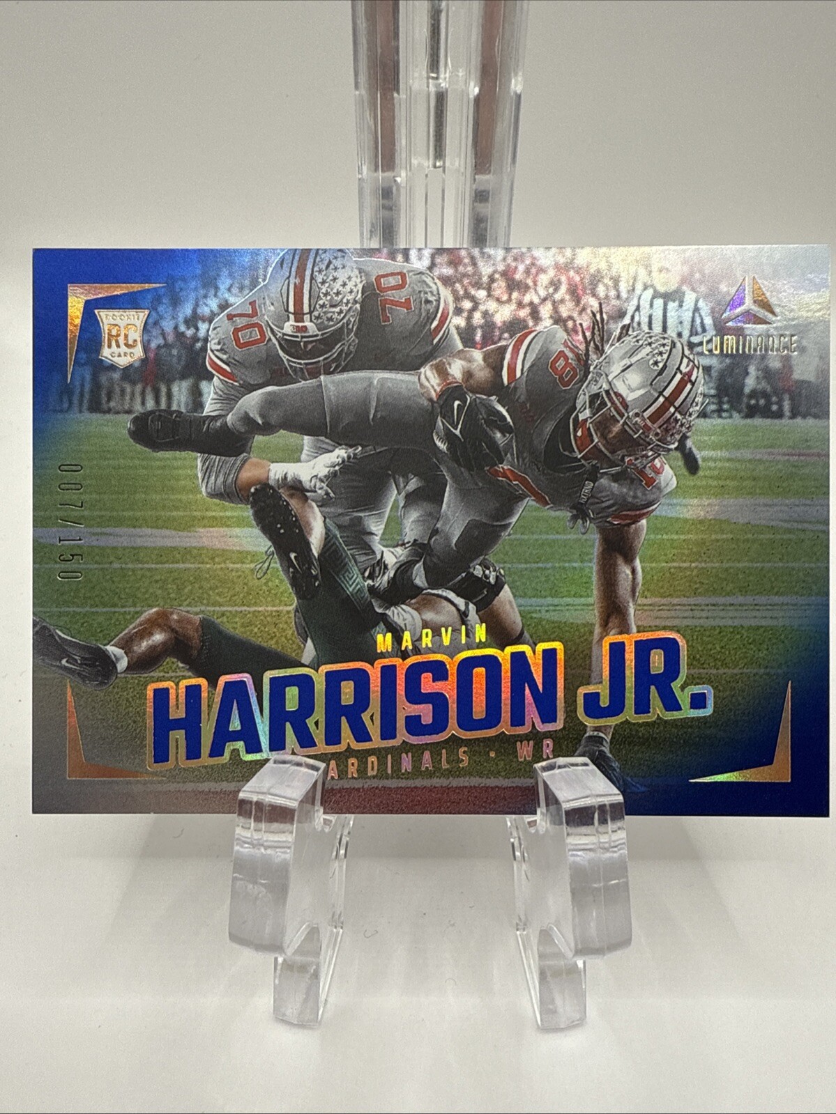 2024 Panini Luminance - Rookies Blue #180 Marvin Harrison Jr. /150 (RC)