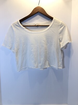 White crop top t shirt, Truly Madly Deeply, S, UO