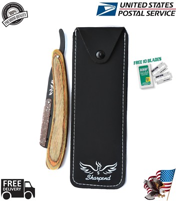  SHARPEND BEARD CUT THROAT RAZOR (SHAVETTE) +FREE BLADES AND POUCH 