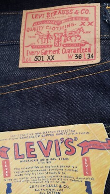 HAND-DRAWN LEVI'S VINTAGE CLOTHING 1955 501 xx LVC Selvedge Men's